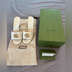 Gucci WOMEN'S DOUBLE G SLIDE SANDAL heel